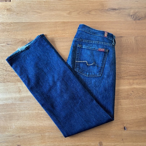 7 For All Mankind Bootcut Women's Denim Jeans in Dark Wash Size 31 - Picture 1 of 8